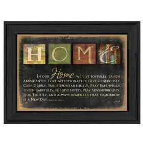 "In Our Home" By Marla Rae, Printed Wall Art, Ready To Hang Framed Poster, Black Frame