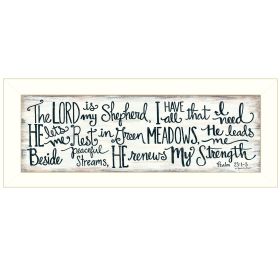 "The Lord is My Shepherd" by Annie LaPoint, Ready to Hang Framed Print, White Frame