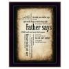 "Father Says" By Susan Boyle, Printed Wall Art, Ready To Hang Framed Poster, Black Frame