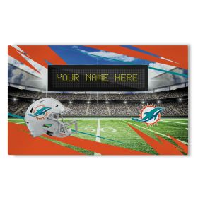 [Personalization Only] Official NFL Dolphins - 36" x 62" Personalized Washable Rug