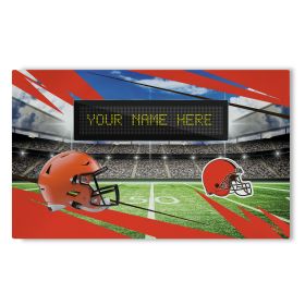 [Personalization Only] Official NFL Browns - 36" x 62" Personalized Washable Rug