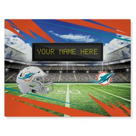 [Personalization Only] Official NFL Dolphins - 62" x 84" Personalized Washable Rug